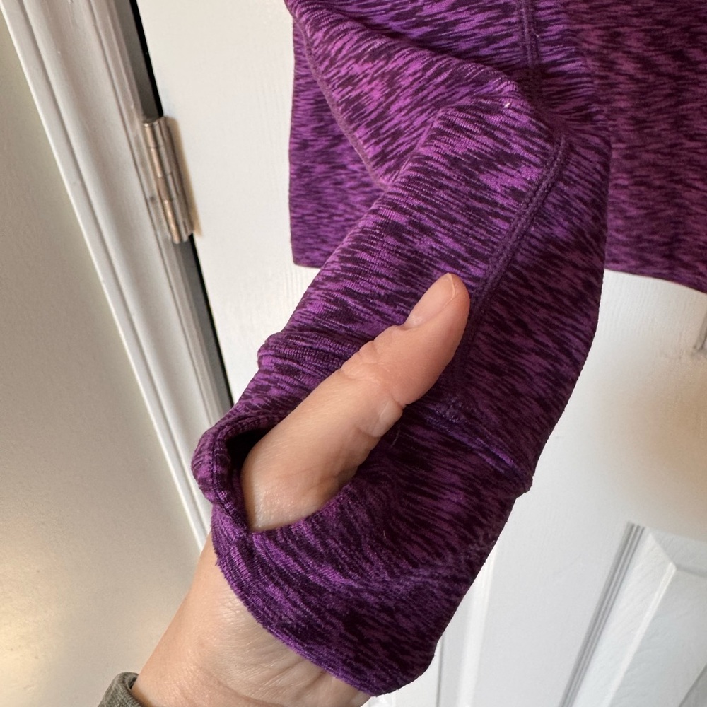 REI Women’s Pullover Heathered Purple Quarter-Zip size small - Picture 4 of 8